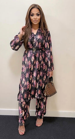 2 piece crinkle with belt